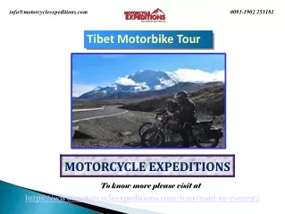 Best Tibet Motorbike Tour