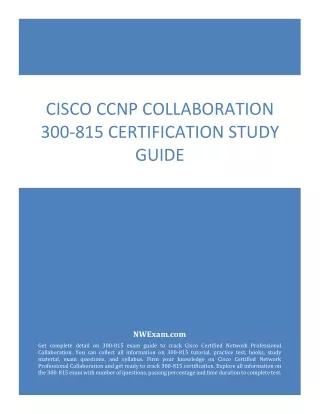 cisco ccnp collaboration 300 815 certification