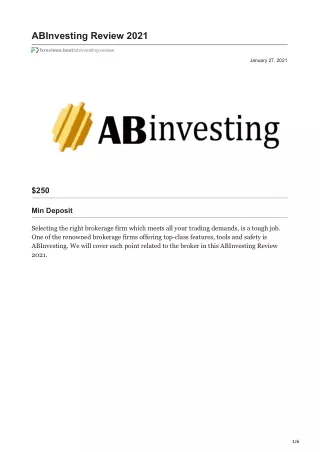 abinvesting review 2021
