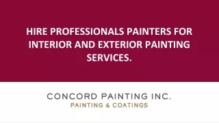 hire professionals painters for interior and exterior painting services