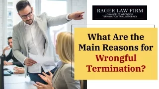 what are the main reasons for wrongful termination