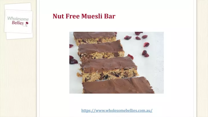 nut free muesli bar