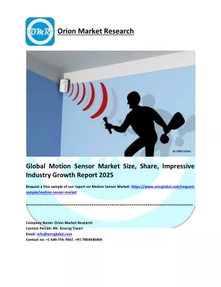 Motion Sensor Market Research and Forecast 2019-2025
