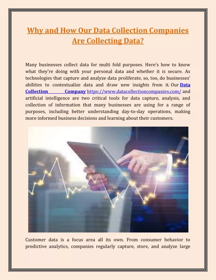 why and how our data collection companies