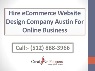 Hire eCommerce Website Design Company Austin For Online Business