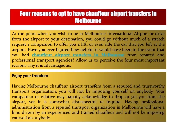 four reasons to opt to have chauffeur airport