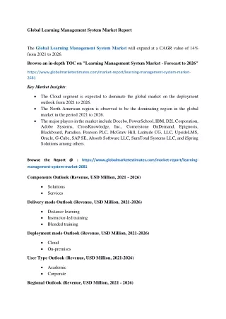 global learning management system market report