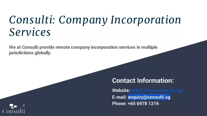 consulti company incorporation services