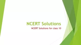 NCERT Solutions