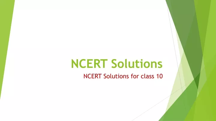 ncert solutions