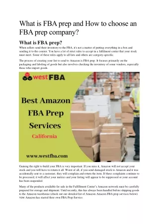 what is fba prep and how to choose an fba prep