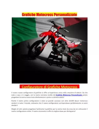 grafiche motocross personalizzate