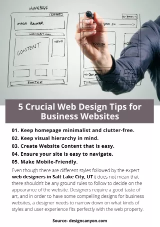 5 crucial web design tips for business websites