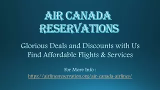 air canada reservations