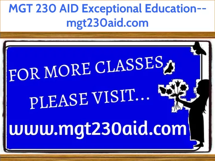 mgt 230 aid exceptional education mgt230aid com