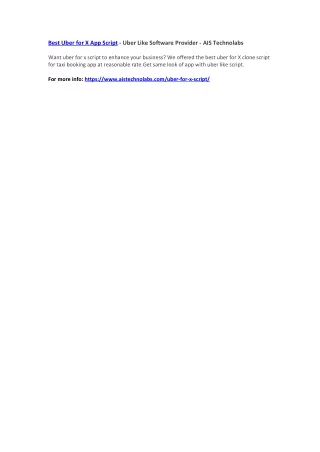 best uber for x app script uber like software