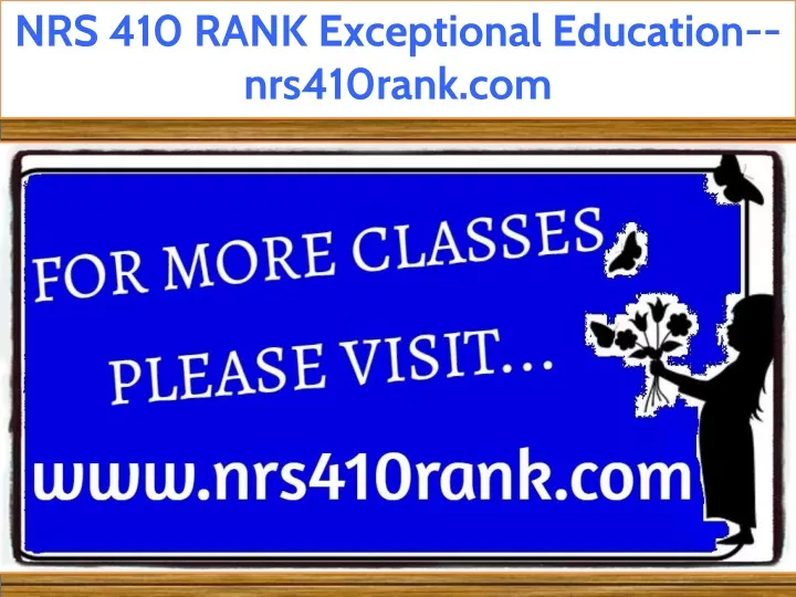 nrs 410 rank exceptional education nrs410rank com