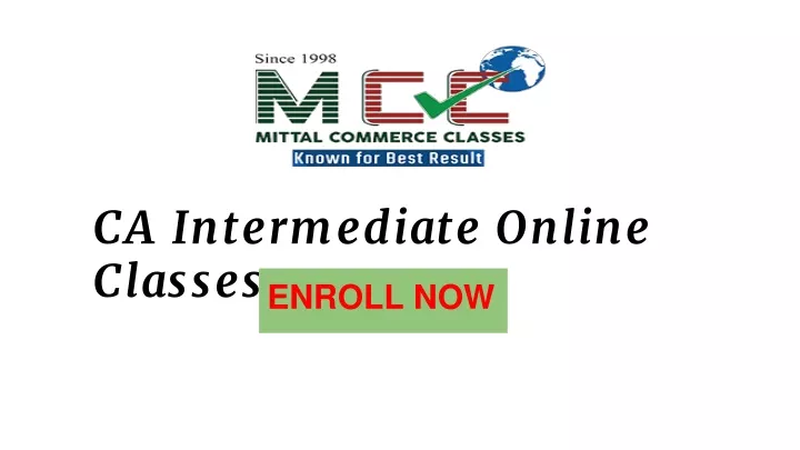 ca intermediate online classes