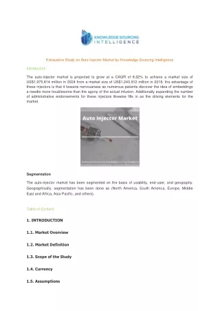 exhaustive study on auto injector market