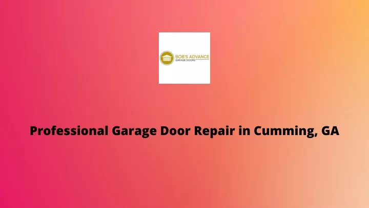 professional garage door repair in cumming ga