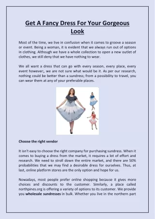get a fancy dress for your gorgeous look