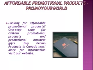Affordable Promotional Products - PromoYourWorld