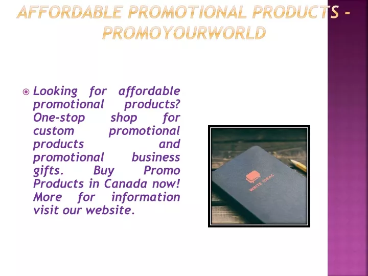 affordable promotional products promoyourworld