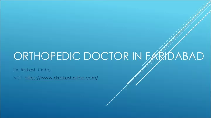 orthopedic doctor in faridabad
