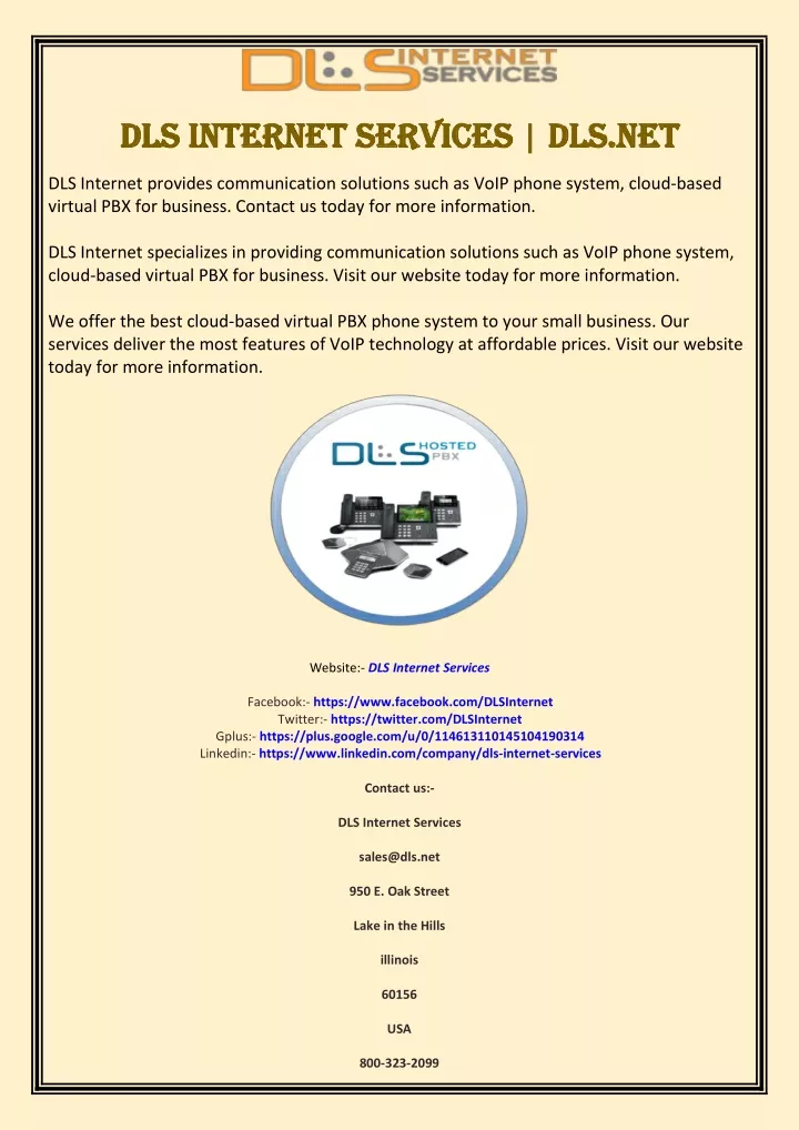 dls dls internet internet services