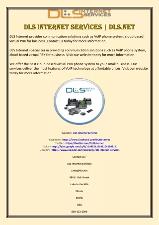 dls dls internet internet services