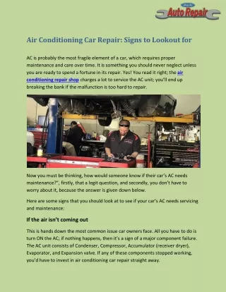 Find Car Repair Service in Sacramento, CA