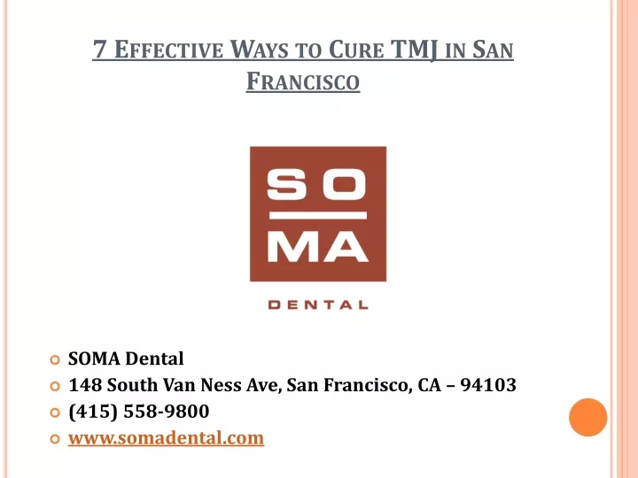 7 effective ways to cure tmj in san francisco