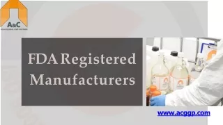 FDA Registered Manufacturers