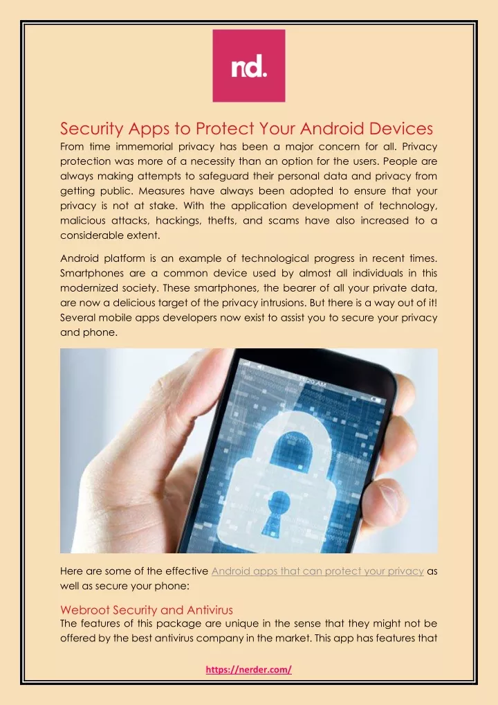 security apps to protect your android devices