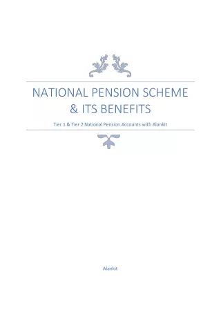 national pension scheme its benefits tier 1 tier