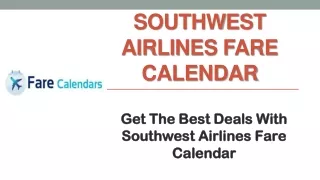 Southwest Airlines Fare Calendar
