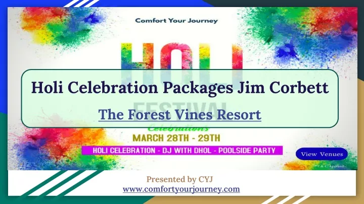 holi celebration packages jim corbett