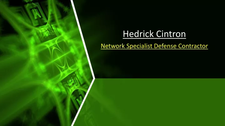 hedrick cintron network specialist defense contractor