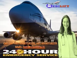 Quick Patient Shifting Air Ambulance in Kolkata and Guwahati by Medilift Ambulance