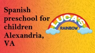 spanish preschool for children alexandria va