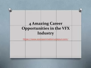 4 Amazing Career Opportunities in the VFX Industry