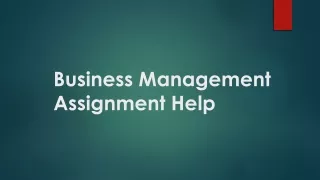 PPT - Business Management Assignment Help PPT PowerPoint Presentation ...