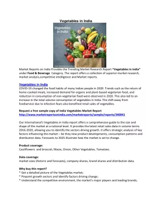 vegetables in india