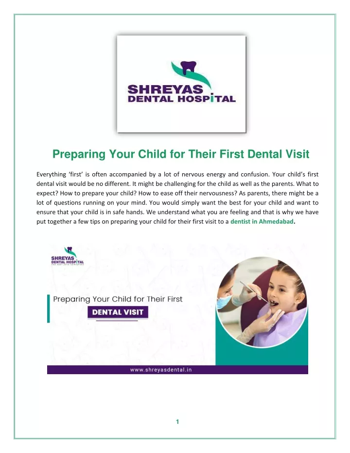preparing your child for their first dental visit