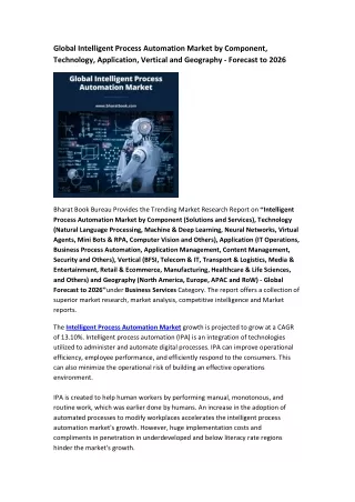 global intelligent process automation market