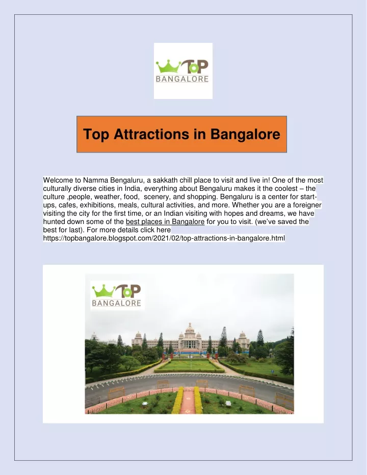 top attractions in bangalore