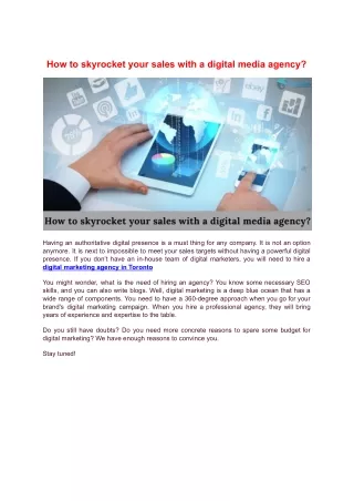 how to skyrocket your sales with a digital media
