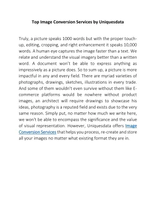 top image conversion services by uniquesdata