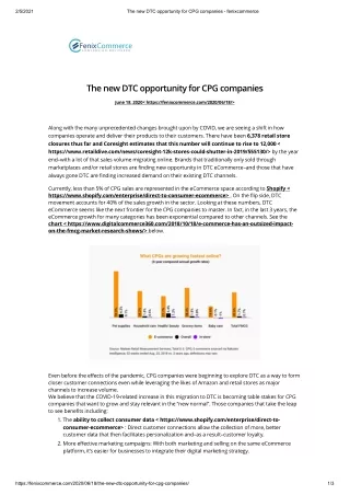 The new DTC opportunity for CPG companies