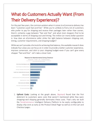 What do Customers Actually Want (From Their Delivery Experience)?